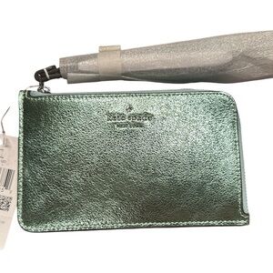 Kate Spade Metallic Mint Pouch